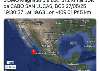 Se registró un sismo de 5.9 en Baja California Sur