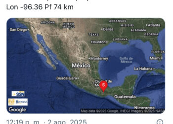 Se reporta sismo de 5.9 en Oaxaca