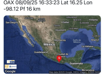 Sismo de magnitud de 5.1 en Oaxaca
