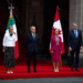 Recibe Sheinbaum al primer ministro de Canadá, Mark Carney, en la puerta de honor de Palacio Nacional