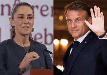 Gracias Presidenta, hasta pronto en París: Dice Macron a Sheinbaum después de su visita a México